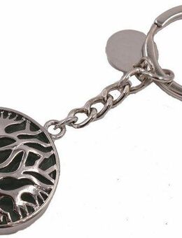 Firetti Schlüsselanhänger Schmuck Geschenk Lebensbaum, mit Rosenquarz, Türkis, Aventurin, Howlith oder Onyx