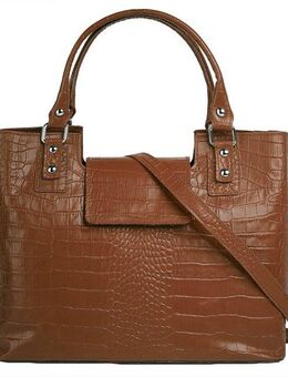 Cluty Henkeltasche, echt Leder, Made in Italy