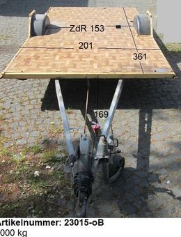 Plattformanhänger 1000kg ca 361 x 201 ( 169 Deichsel), ZdR 153, ideal für TINY House, Quad- Zweirad-Maschinentransporter gebr., ohne Papiere (Wilk 400 BJ 86) - Schotten Zentrum