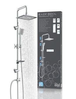Eisl Duschsystem EASY COOL, Höhe 95 cm, Regendusche ohne Armatur, Duschsystem mit Seifenschale, Duschbrause