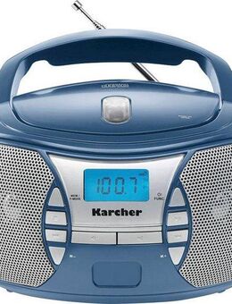 Karcher RR 5025 Boombox (FM-Tuner, UKW mit RDS, 2,2 W, CD Radio, UKW Radio, Batterie/Netzbetrieb, Kopfhöreranschluss)