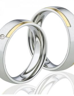 Partnerringe Titan MOR68 mit Goldfarbiger BEschichtung - Aholming