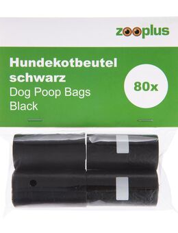 Hundekotbeutel schwarz - 4 Rollen à 20 Beutel (80 Beutel)