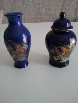 2 kleine blaue Vasen - Dresden