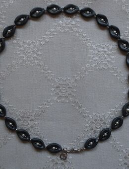 Hämatit Collier Kette 925er Silber facettiert Süßwasser-Perlen HSE24 - Niddatal