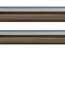 indeko Gardinenstange Linz, Ø 20 mm, 2-läufig, Wunschmaßlänge, mit Bohren, verschraubt, Stahl, Komplett-Set inkl. Montagematerial