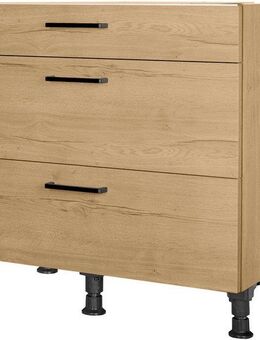 nobilia® Unterschrank "Structura", vormontiert, mit höhenverstellbaren Sockelfüßen, in den Breiten 30, 45, 60 und 90 cm, mit Schubkasten und Auszügen