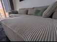 Sofa cord beige 280 cm x 180 cm in 44143