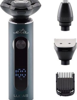 eta Multifunktionstrimmer ETA Herrenrasierer Lucas 3-in-1 mit USB-C & Präzisionstrimmer, 3-Kopf-Rasiersystem mit LED-Display & vielseitigem Zubeh