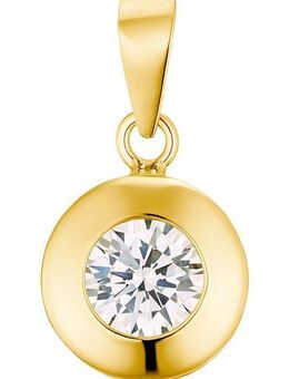 Amor Runder Anhänger Solitär-Optik, mit Zirkonia (synth)