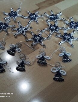 Christbaumschmuck Weihnachtsbaum Sterne und Engel Dekoration-- Handarbeit -- - Floß