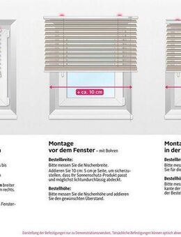 my home Jalousie, ohne Bohren, freihängend, Aluminium, Klemmträger mit Feststellschraube