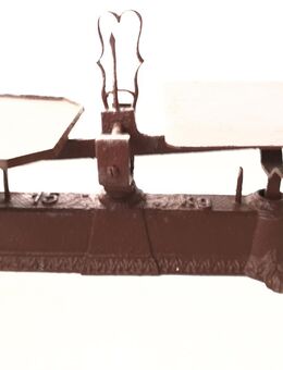 Historische Waage aus metall in blau oder braun - Berlin Lichtenberg