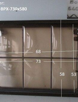 Hobby Wohnwagen Fenster LANDHAUS Bonoplex 73 x 58 bzw 68 x 53 (Lagerware -> Neue Ware mit Lagerspuren) mit Rahmen, Sprossenfenster - Schotten Zentrum