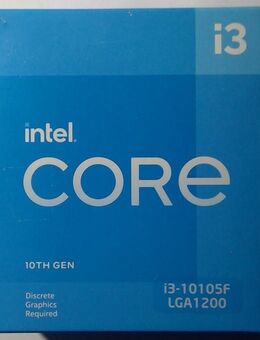 Biete: CPU intel Core i3 10105F , LGA 1200; 3,7 GHZ, 6 MB Cache. OVP. Bedienungsanleitung, Beschreibung. - Apen