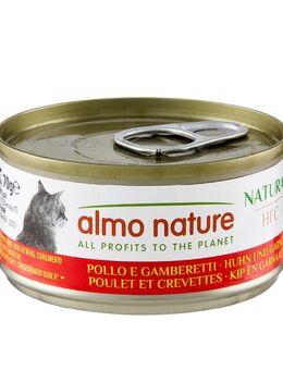 5 + 1 gratis! 6 x 70 g Almo Nature HFC - Natural Huhn & Garnelen