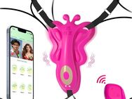 Butterfly Vibration für Frauen Klitoris, Strapon Sex Spielzeug für die Frau, Vibrator mit Fernbedienung APP - Schwarzenbek