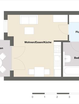Neubau mit KfW 40 mit QNG-Zertifikat: 1-Zimmer-Apartment für Einsteiger oder Anleger - Unterhaching