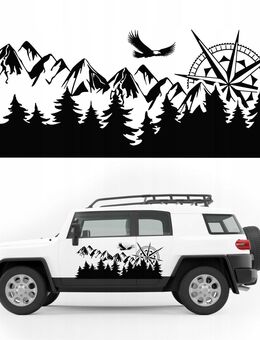 Aufkleber für Wohnmobil, Wohnwagen, Auto - Berge (120x50 cm) Set 2 - Ingolstadt