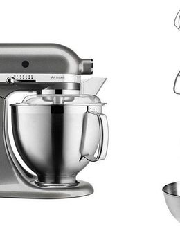 KitchenAid Küchenmaschine 5KSM185PSEMS Medallion Silber, 300 W, 4,8 l Schüssel