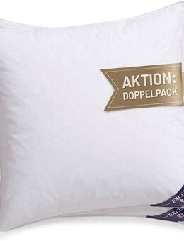 Excellent Federkissen Venedig, Füllung: 85% Federn & 15% Daunen, Bezug: Baumwolle, Spar-Set, 2-tlg, Kopfkissen im Set in 40x80 und 80x80 cm, Made in Green zertifiziert