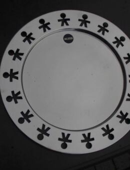 Alessi Girotondo Platte 40 cm Design King-Kong Deko Edelstahl Tablett 18,- - Flensburg