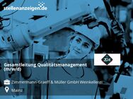 Gesamtleitung Qualitätsmanagement (m/w/d) - Mainz