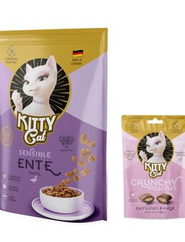 800 g KITTY Trockenfutter + 60 g Crunchy Pillows Geflügel & Käse gratis! - Sensible mit Ente