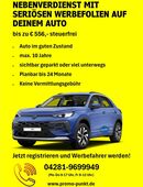 Zusatzverdienst als Werbefahrer bis 520,- Euro mtl. in 28217