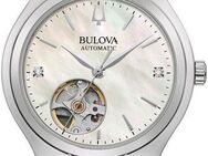 Bulova Automatikuhr 96P247, Armbanduhr, Damenuhr, Edelstahlarmband, Perlmuttzifferblatt, Diamant