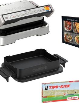 Tefal Kontaktgrill GC774D TK OptiGrill 4in1 Grillen/BBQ/Ofen/kompl. Mahlzeit, 2100 W, inkl. Backschale, Gratis Tipp-Kick-Spiel