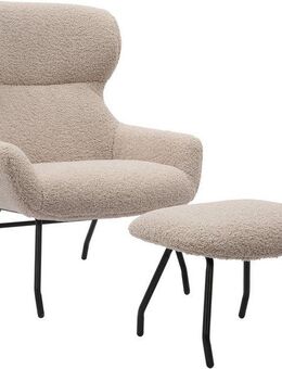 SalesFever Sessel Orlando Bequemer Sessel zum Entspannen (Set, 2-St), mit Bezug in Teddyfelloptik