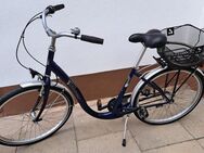 26er blaues Fahrrad mit Tiefeinstieg und 3-Gang v. Hartje - Dassel