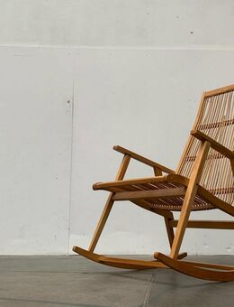 Mid Century Rattan Rocking Chair Schaukelstuhl zu 60er 70er Teak - Hamburg Hamburg-Nord