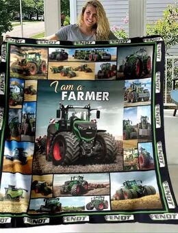 Traktor-Decke für Jungen – Flauschiger Komfort für kleine Traktor-Fans Bauer Landwirtschaft 150x200cm Fendt - Ingolstadt