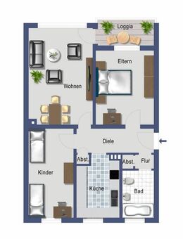 BN-Lessenich. 3 Zi.-Wohnung - Kapitalanlage am Alten Bach - provisionsfrei - Bonn