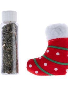 TIAKI Weihnachtssocken mit Katzenminze - 1 Stück