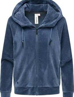 Ragwear Sweatjacke Corduly Cordy Freizeitjacke Zip-Hoodie aus weichem Kord in Samt-Haptik