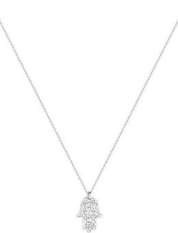Elli Kette mit Anhänger Schmuck Geschenk Silber 925 Hamsa Hand, mit Glasstein