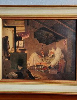 Carl Spitzweg "Der arme Poet" (1839), auf Keilrahmen - VB 139 € - Berlin
