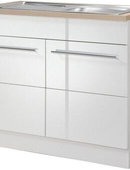 KOCHSTATION Spülenschrank KS-Wien Breite 100 cm, inkl. Einbauspüle