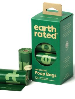Earth Rated Hundekotbeutel Rollen - 8 Rollen à 15 Beutel, Ohne Duft (120 Beutel)