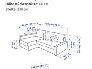 FRIHETEN Ikea Eckbettsofa mit Bettkasten, dunkelgrau - Eckental