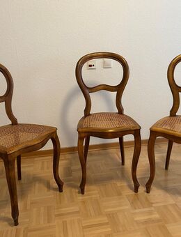 3 Antike Stühle mit Korbgeflecht Sitzflächen - Essen