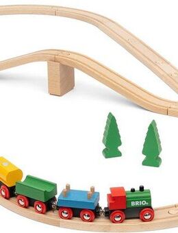 BRIO® Spielzeug-Eisenbahn 65 Jahre Holzeisenbahn Jubiläums-Zugset, Made in Europe, FSC® - schützt Wald - weltweit