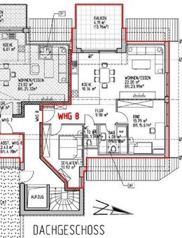 Energieeffiziente 3-Zimmer-Dachgeschosswohnung mit Balkon - Rudersberg