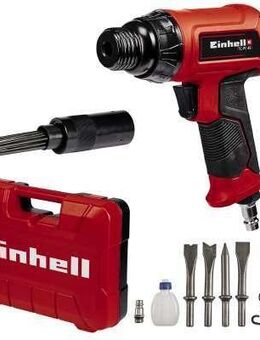 Einhell Druckluft Meisselhammer TC-PC 45 Set (für Stein Metall, inkl. 4-tlg. 120 mm Meißel-Set, Nadelentroster-Aufsatz, Ölfläschchen, Stecknippel, Koffer) - Wuppertal