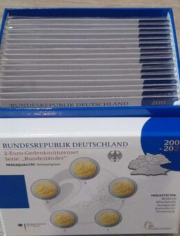 16 x 5x2 Euro BRD Bundesländer 2006-2021 (inkl.2019),Stgl.,Neu und OVP in VfS-Box - Büren