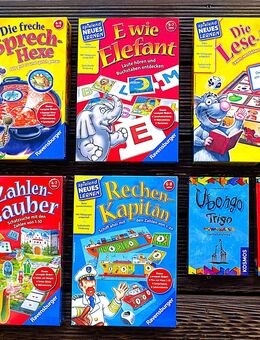 Lernspiele für Kinder: Sprechhexe, E wie Elefant, Lese-Ratte, Zahlenzauber, Rechen-Kapitän, Ubongo - Ravensburger/Kosmos-Verlag neu ab 6 € - Füssen Zentrum