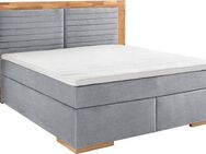 Places of Style Boxspringbett Cup, mit LED-Beleuchtung, Massivholzrahmen und Topper, in 2 Härtegraden